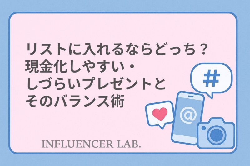 ほしい物リストに入れるあならどっち？現金化しやすい・しづらいプレゼントとそのバランス術